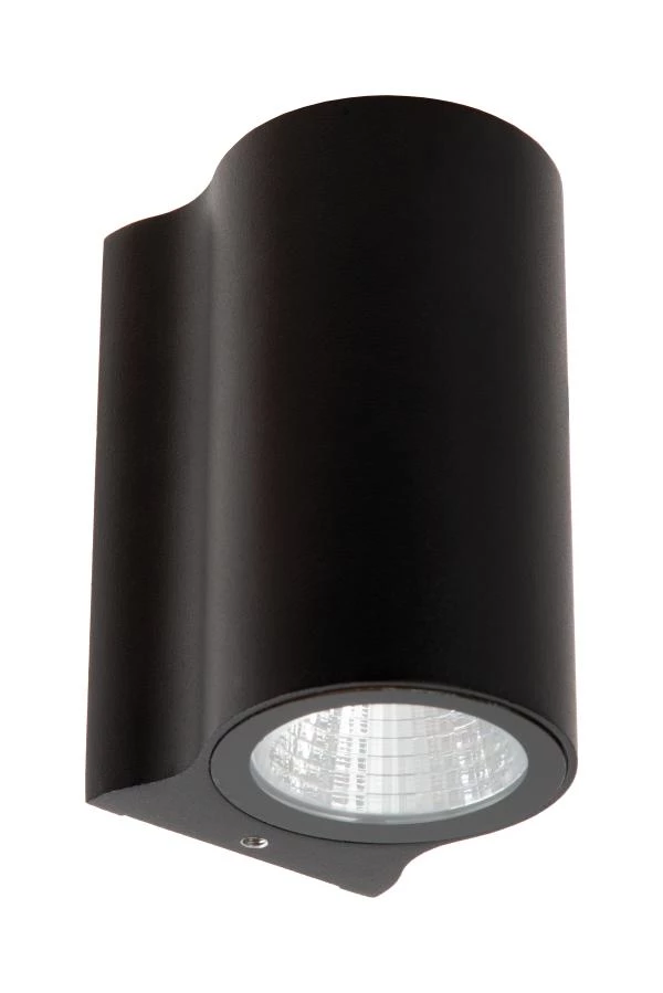 Lucide AKRA - Wandlamp Binnen/Buiten - LED - 1x6W 2700K - IP54 - Zwart - uitgezet